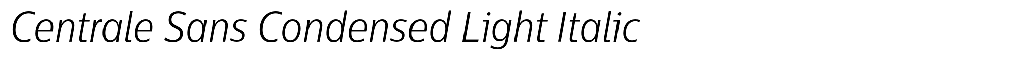Centrale Sans Condensed Light Italic image